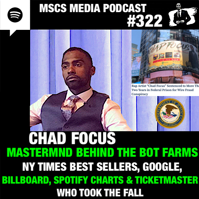 Chad Focus - Mastermind Behind Bot Farms For Billboard, Spotify, NY Times Best Sellers, Google Rankings, Ticketmaster Sales, Movie/Series Streaming &amp; More Who Ended Up Being The Fall Guy | Mscs Media
Full Ep:spoti.fi/3qYeCGe Chad Focus, IG: @iamchadarrington the fall guy