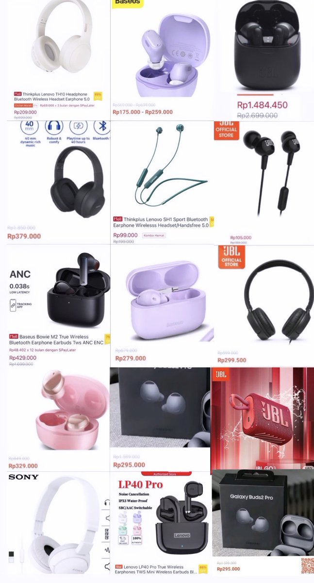 Caribarangyuk's tweet photo. Rekomendasi TWS EARPHONE , EARBUDS &amp; Bluetooth speaker. Authentic Brand terbaik FLASH SALE UP TO 50 % 🔥🔥
(JBL, IBOX, SONY etc)

A Thread https://t.co/RHBE9ByBjn
