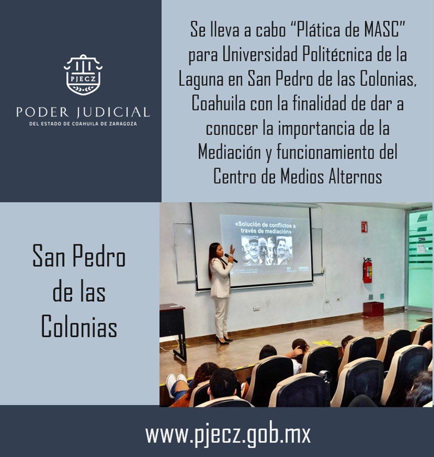 CentroMASC's tweet photo. #Difusión
#CEMASC
#PoderJudicialCoahuila
#Mediación https://t.co/GvAqCZz6CP