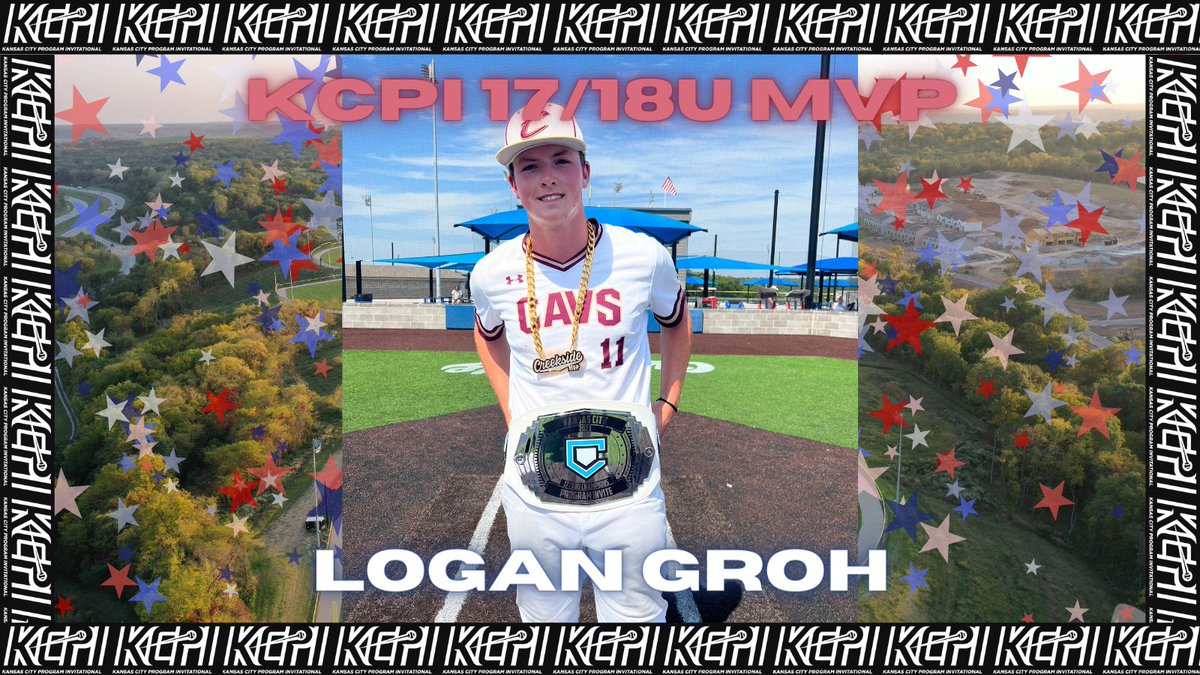 Logan Groh takes home the MVP honors for the 17/18u division of the KCPI! Way to swing the bat Logan!
#WhyPlayAnywhereElse