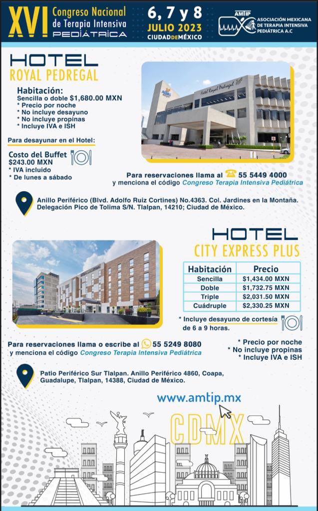 El congreso está a la vuelta de la esquina.

Te esperamos en modalidad presencial o virtual.

Más informes en la página congresoamtip.com