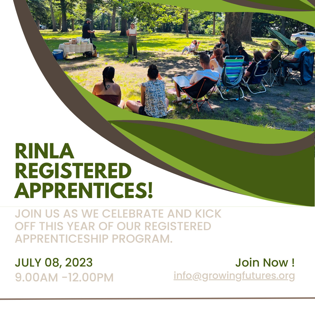 Join us on July 8th as we celebrate and kick off this year of our #registeredapprenticeship program. This is our annual meet and greet/orientation event for registered apprentices. 🌿 Learn more details about this event, please contact info@growingfutures.org