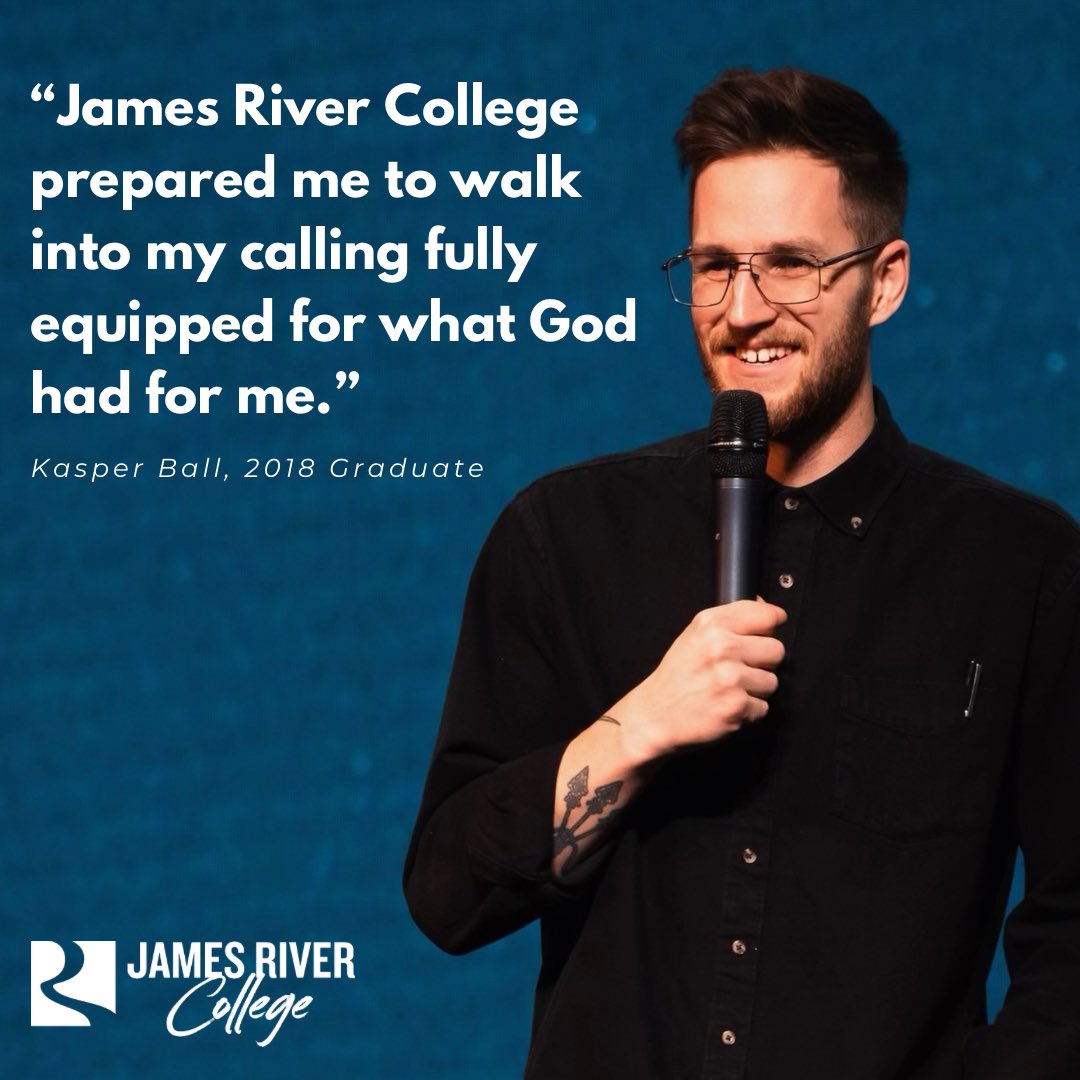 Meet Kasper Ball a James River College Graduate! 🤩🎓
Kasper is now the Creative Arts Pastor and the Youth Pastor at Eagle Creek Church! Here’s what he has to say about his time at James River College…