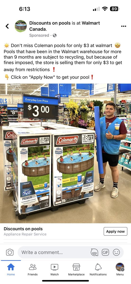 puddy002's tweet photo. @WalmartCanada are you aware this is going around Facebook?? https://t.co/Ak7QfbMQgl