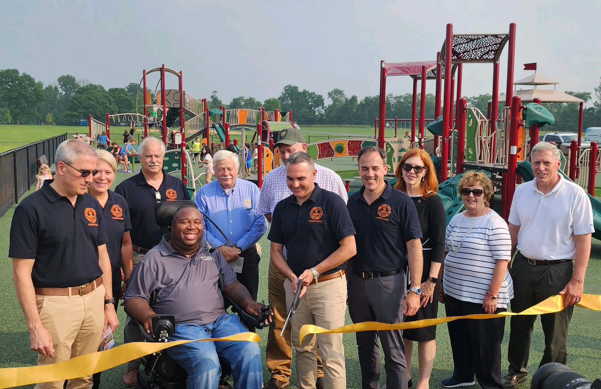 EricLeGrand52's tweet photo. Providing opportunities and breaking down barriers for people with disabilities 

Thank you @Whirlconstr for the opportunity to be a part of the Ribbon Cutting of the new universal playground for all children at Deer Path Park, in Hunterdon County New Jersey. https://t.co/I5uOO1s1n2