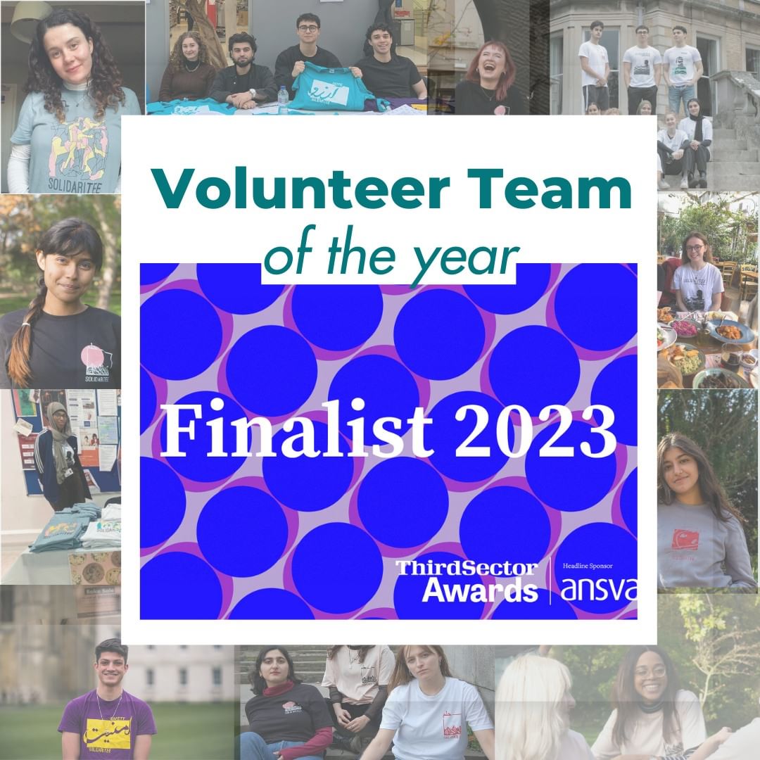 We're delighted to announce that SolidariTee are finalists for Volunteer Team of the Year at the Third Sector Awards 2023! @TSEawards SolidariTee is entirely volunteer-run & we are so grateful to our volunteers for making SolidariTee possible. A huge collective congratulations!