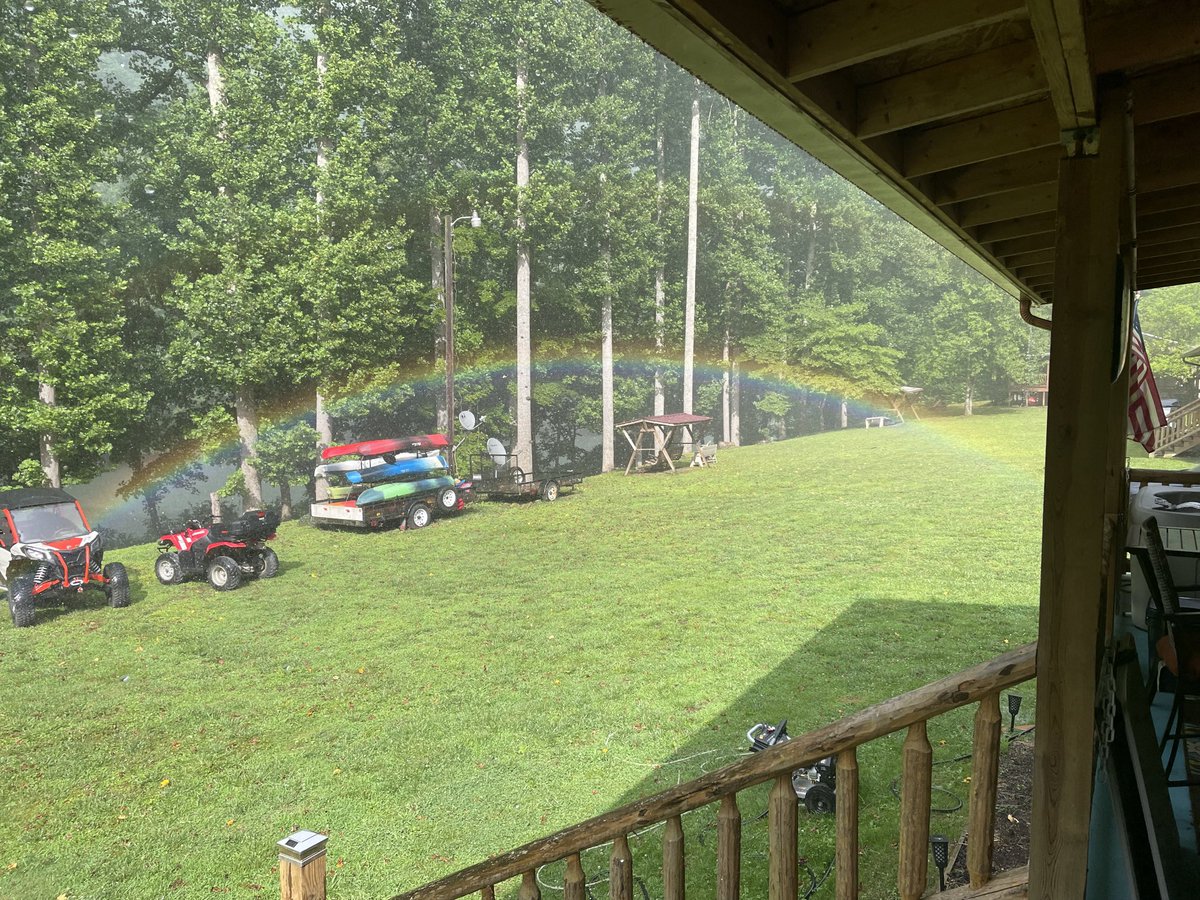 Nice rainbow at the Little Sycamore Cabin, Clay County, WV. #almost heaven