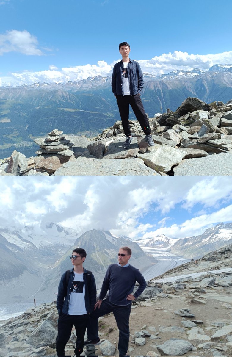 Field trip in #Illgraben 👣  Stunning views of Aletsch Glacier⛰️ Thanks to <a href="/JMTurowski/">Jens Turowski</a> for the guidance all the way! 🎉