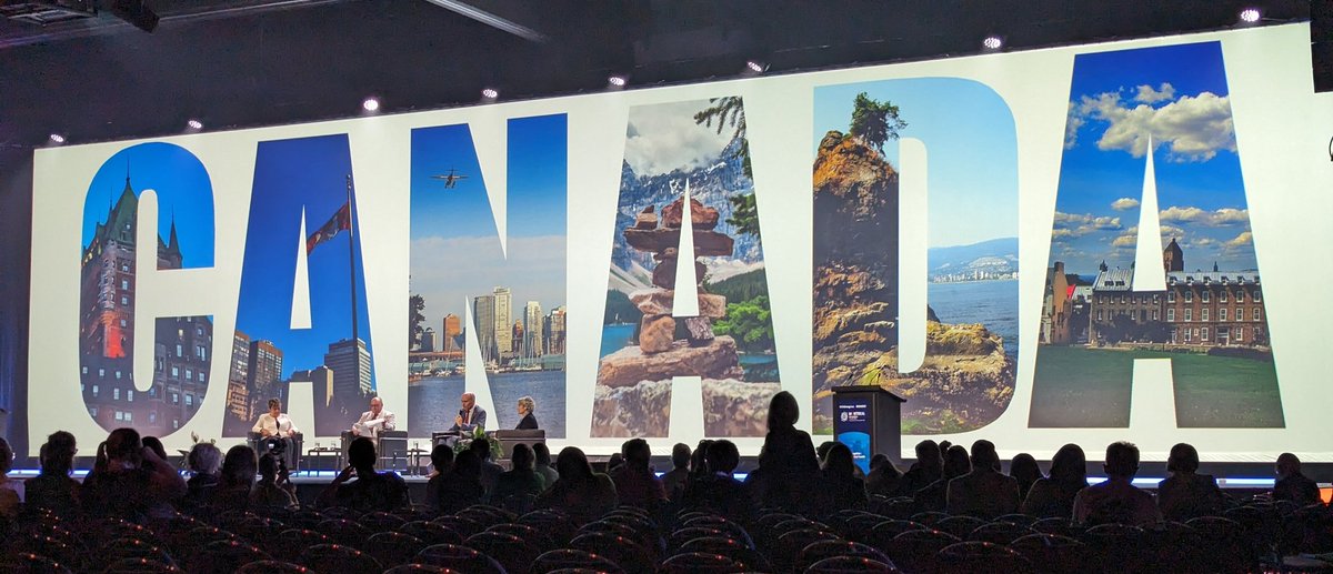 What a beautiful backdrop for a discussion about Canadian nursing. #ICN2023 #ICNCongress