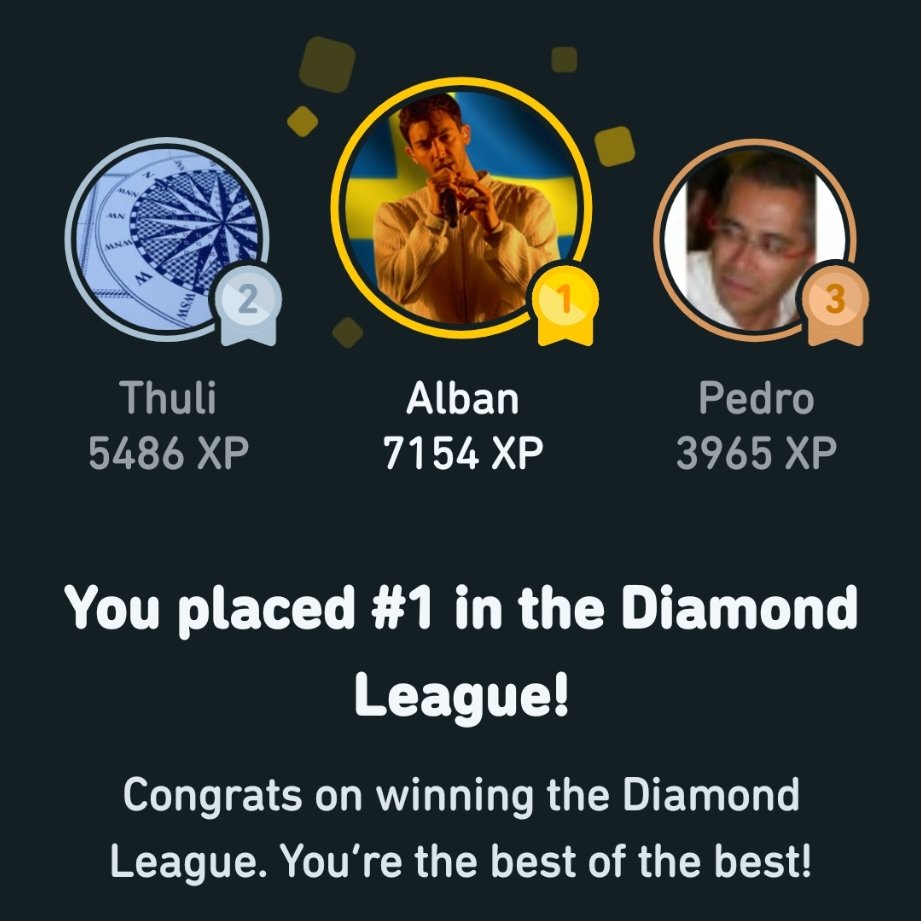 SpinninAlb's tweet image. I'm ranked No.1 in the top league on Duolingo 🏆 

Bra gjort mig. ⠀
Nu ska jag fira med en öl *skal* 🍻

#learningswedish 🇸🇪