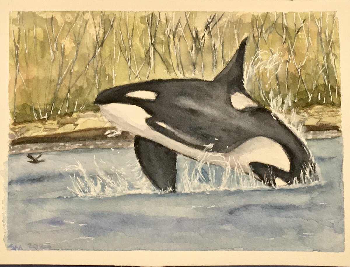 So Excited to learn my Whale postcard sold on line from #TAE23. I would love to know where she found a new home. 
There are many beautiful works available at TwitterArtExhibit.org , get a bargain on gorgeous art and support the Urban Native Youth Association
#TAE23 #taeFamily