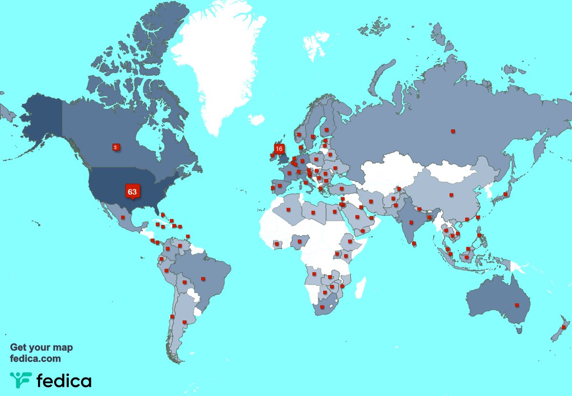 I have 5 new followers from USA last week. See fedica.com/!garrettband