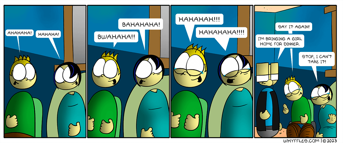 whyffles's tweet photo. You can't open a conversation with something this ridiculous.
"The Joke of the Season"
https://t.co/EAPM0JOPP1

Josh Has a Date - part 1
#comics #webcomics https://t.co/w5raIwosge