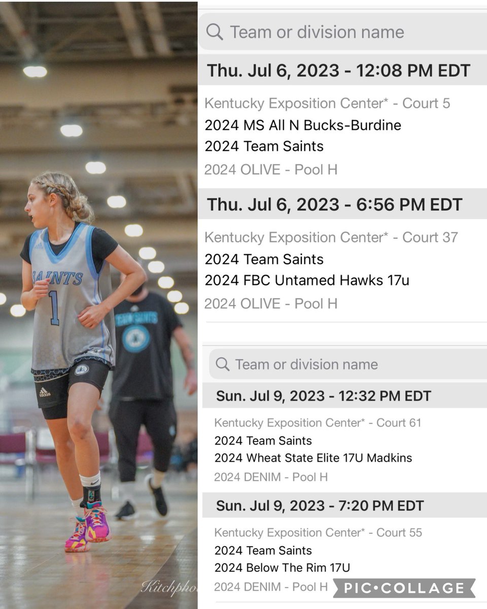 JulietteTarsa's tweet photo. Coaches.. here’s my schedule for the Run 4 The Roses tournament in Kentucky 🌹. Can’t wait to play some great basketball 🔥🏀 https://t.co/AFe6c95mzR