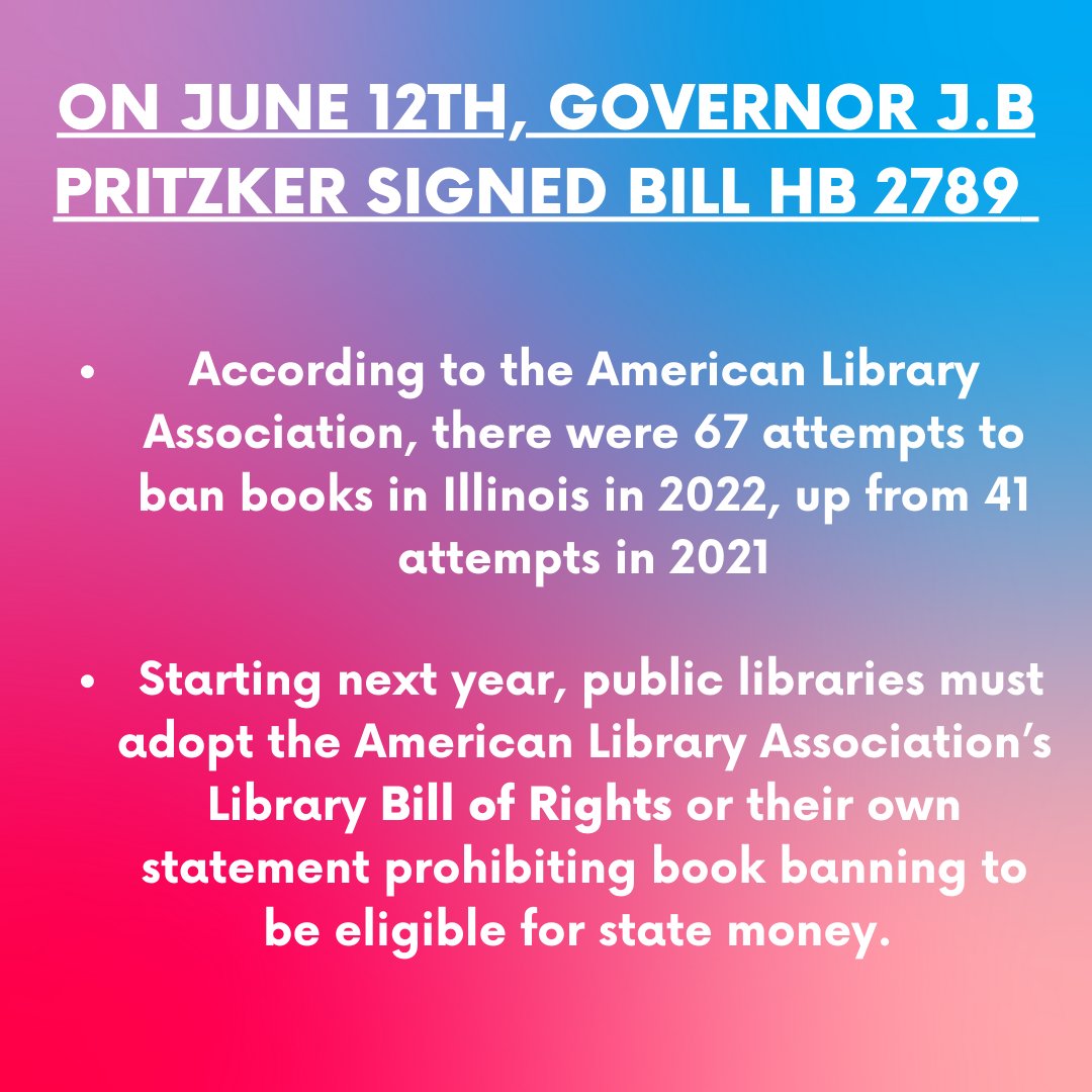 VOTIllinois's tweet photo. Illinois just became the first State to Ban Book Bans.
#Illinois #GenerationDemocracy https://t.co/WRO9jbyxJQ