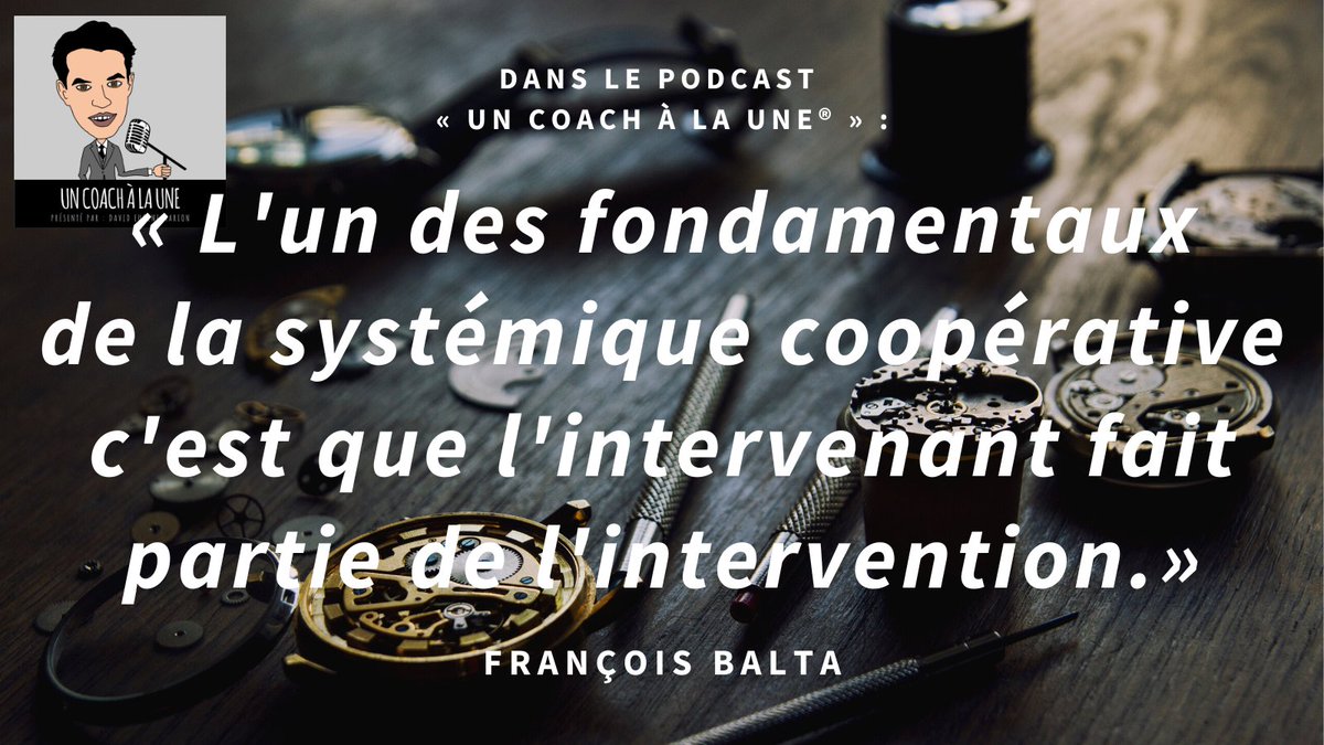 Dans le 26ème épisode du podcast « Un Coach À La Une® », le superviseur François BALTA répond à nos questions sur la systémique coopérative. .

Écoutez l'épisode : tinyurl.com/UCALU26

#LeMédiaDesCoachs #Coaching #coach #supervision