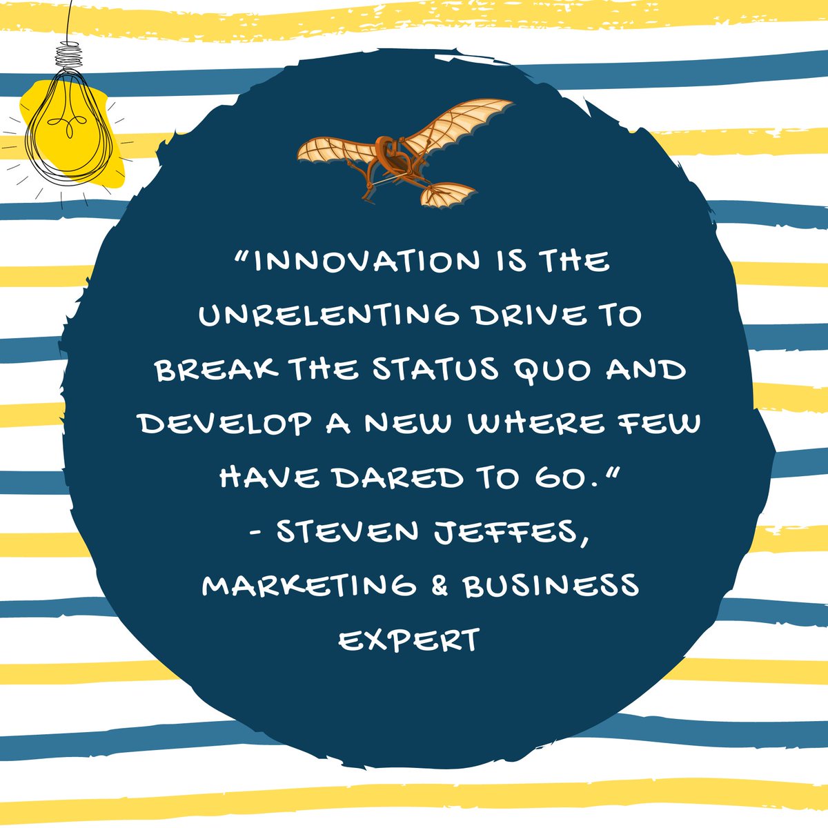 💡“Innovation is the unrelenting drive to break the status quo and develop a new where few have dared to go. “- Steven Jeffes, marketing & business expert

#corporateinnovation #statusquo #innovation #intrapreneurship #KM #KM40 #Knowledgemanagement #change #business