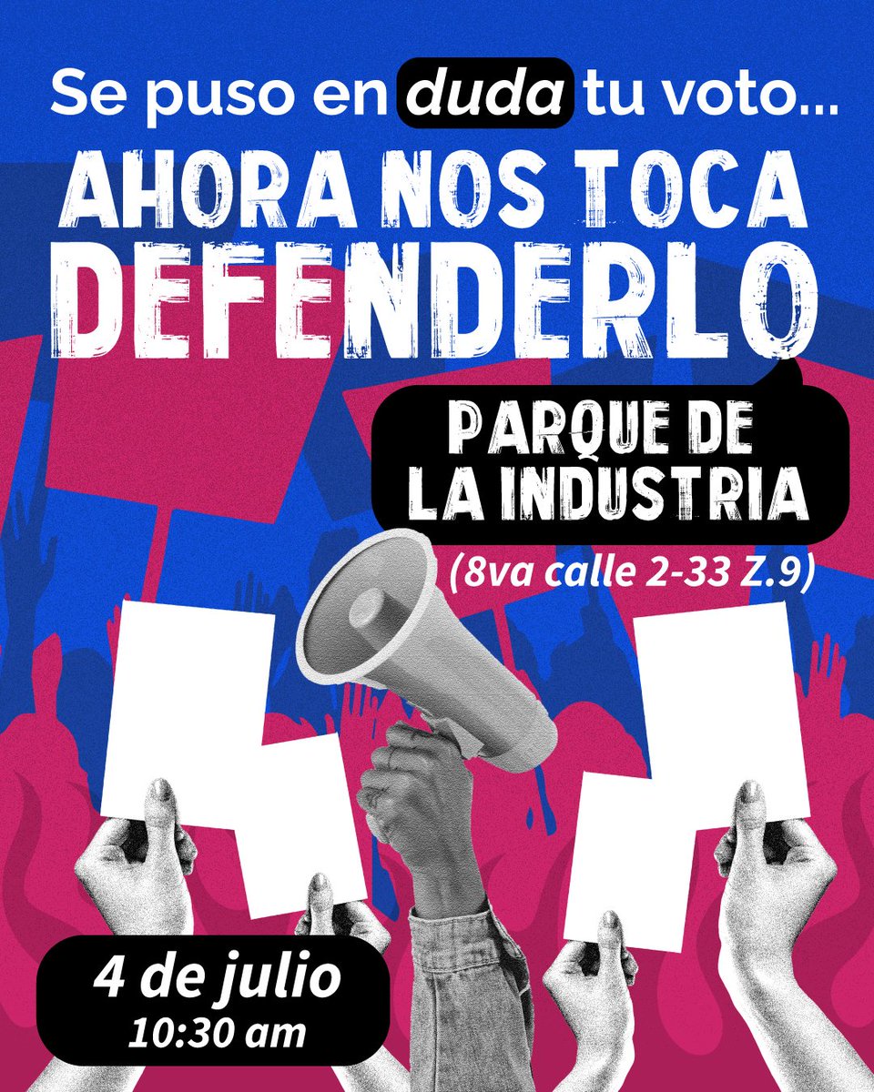 Incidejoven's tweet image. 🤨🤯 Contra toda legalidad, el TSE convoca a las y los fiscales distritales a repetir el escrutinio de las actas electorales. 

Esto pone en duda tu voto y el trabajo de las y los ciudadanos de las juntas receptoras de votos. 🗳️😶

✊🏾Vamos a defender nuestro voto y la democracia.