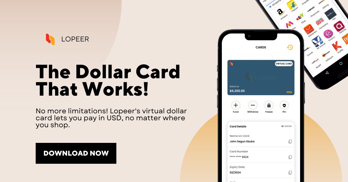 UseLopeer's tweet photo. Get a Free Lopeer Virtual USD Mastercard Today. 💃 

No Transaction fee. No Maintenance fee. No Card Decline Fee. 

You can use it to pay anywhere online. 

Use your Lopeer Dollar Card to Pay for a Data Analysis Course Today! 

Get The App - https://t.co/hSh9f6yLvl 

#Nigeria #DollarCards #Lopeer