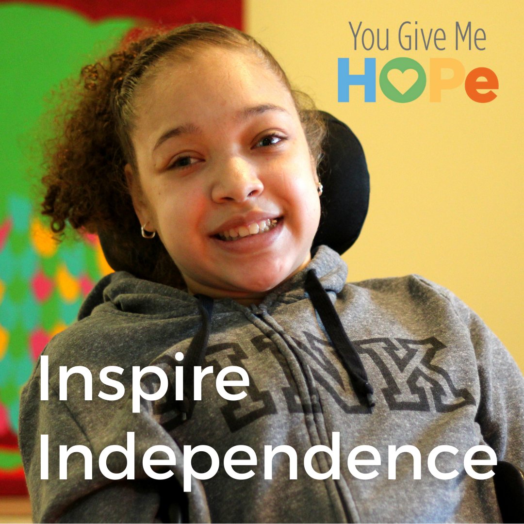 We believe in independence. The type of freedom and confidence-inspiring first overnights, traveling to a new job, starting a college career, or learning how to cook a meal. 

Support a path to life-changing independence; Give today: bit.ly/Give20forHOPe