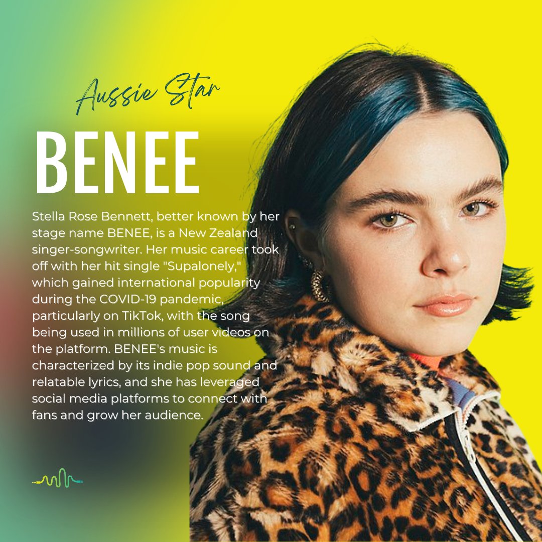 aussiesounds's tweet photo. Have you heard about BENEE? Her unique blend of indie pop and the way she's used social media platforms to skyrocket her music to global fame is nothing short of inspiring!

Visit https://t.co/w9ru2JA7Nj and follow us for more

#benee #AussieMusic #aussieartist #ilovebenee https://t.co/CawBJIMqsi
