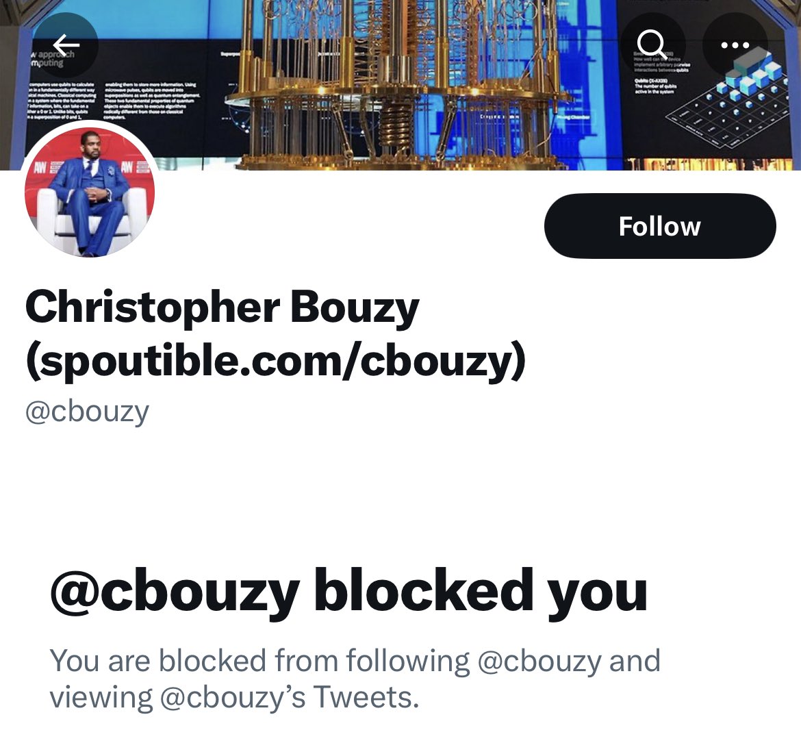 DailySarcNews's tweet photo. #BreakingNews 

Looks like @TwitterSafety &amp; @TwitterSupport finally took notice of Christopher Bouzy as Bot Sentinel is no longer able to use “data scraping” tactics and the Spoutible account has been suspended.. question remains, how long until @cbouzy himself is suspended? https://t.co/5S3iAfq1GF