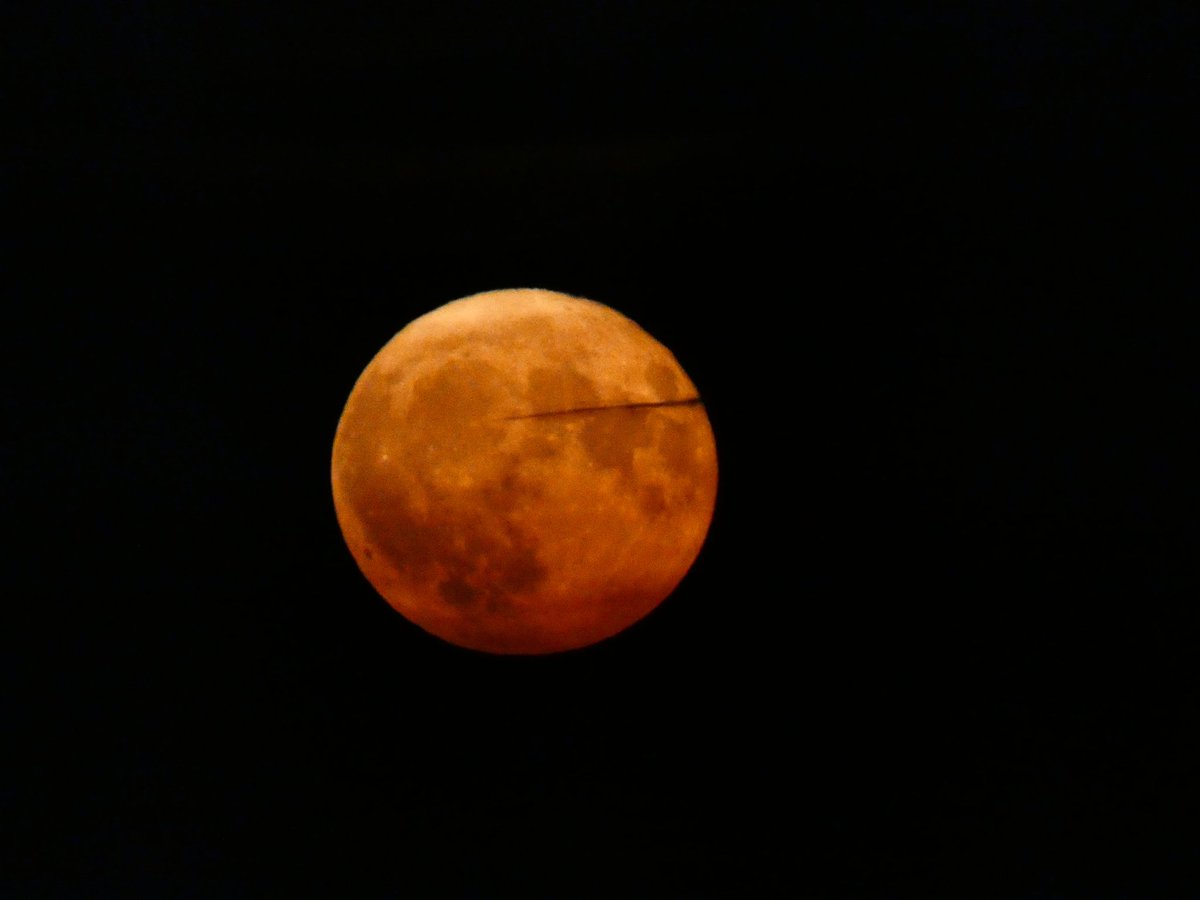PeterLewis55's tweet photo. Tonight's #SuperBuckMoon rising in London and being sliced in two! @StormHour @ThePhotoHour @MoonHourSocial #BuckMoon #Supermoon https://t.co/SR72KWvFya