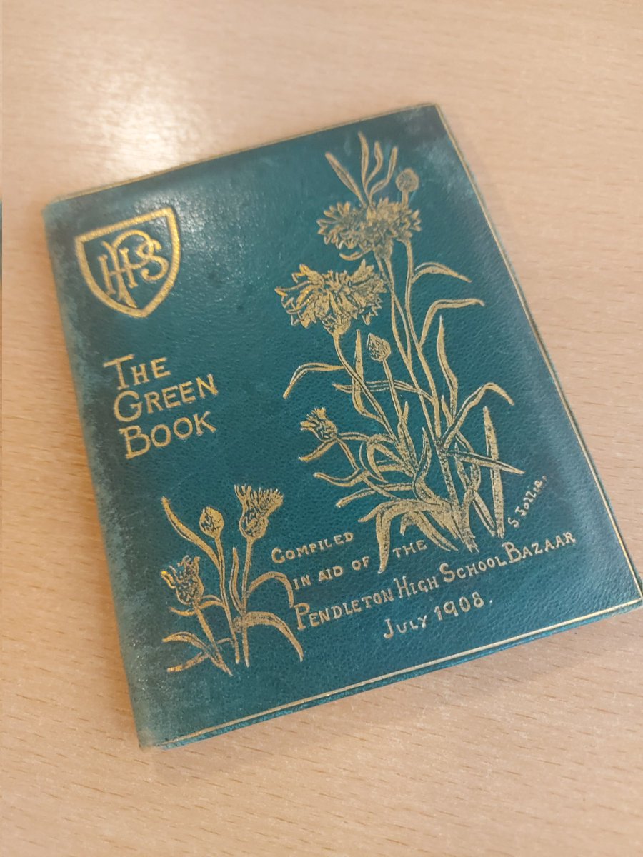 Amazing find from one of our local residents, The Green Book written in 1908 to raise funds for Pendleton High school full of quotes about how nature is good for your health! Jenni and I loved reading this! @Bury_GPFed @Lancswildlife @PillingMichelle #greensocialprescribing