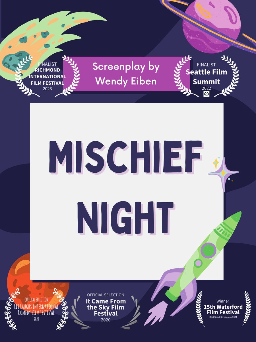 Pleased to announce that my short script Mischief Night finished as a finalist at the <a href="/RVAFilmFest/">Richmond International Film Festival</a> #filmfestival #screenwriting #writing #indiefilm #yay