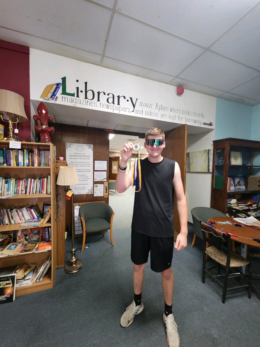 Congratulations to Riley Stone on finding the Medal! It was in the First Street Community Center by the Library! Riley wins $25 and keeps the medal! He also now is in the grand prize drawing!