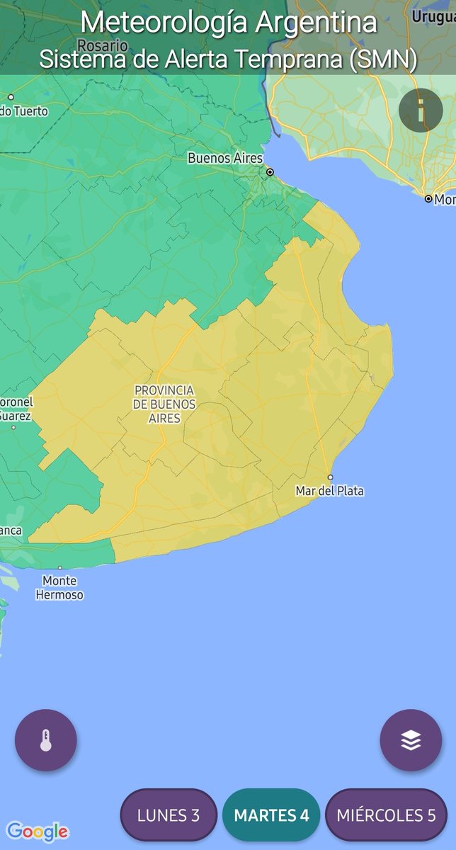 DC_Tandil's tweet photo. Alerta amarillo por tormentas para Tandil y zona, para la madrugada, mañana y tarde de mañana martes 4 de julio. Se espera que el área sea afectada por tormentas de variada intensidad, pudiendo resultar algunas localmente fuertes. https://t.co/h60FaiGOQ5