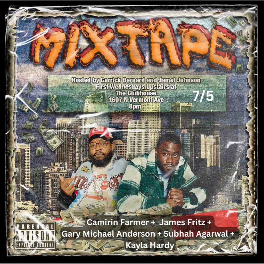 janetqprice's tweet photo. Mixtape is free and coming up Wed 7/5. Killer lineup! Let us know you’re coming! https://t.co/qCS0W4pQhx https://t.co/iHUPR7fbNW