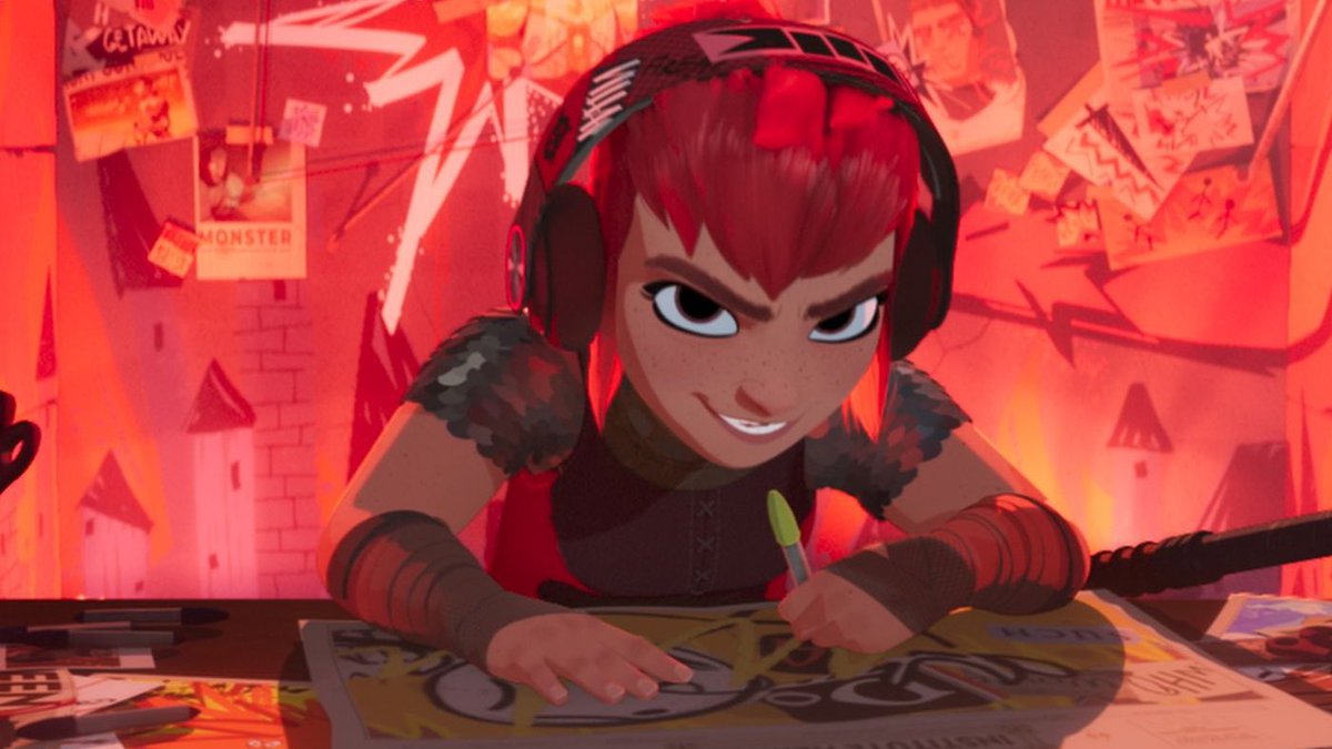 Today's trans character is Nimona from Nimona! She is genderfluid!