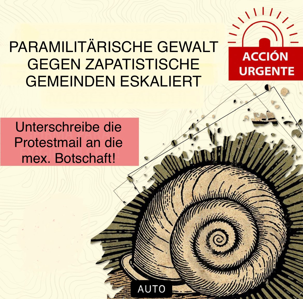 📣 Frieden in #Chiapas!
Unterzeichnet jetzt den Brief an die mexikanische Botschaft und macht Druck auf die Regierung! 
Für ein Ende der Angriffe auf zapatistische Gemeinden!

Hier findet ihr eine Liste der 🇲🇽 Botschaften:
ya-basta-netz.org/liste-der-mexi…
@ya_basta_netz <a href="/CNI_Mexico/">CNI México</a>