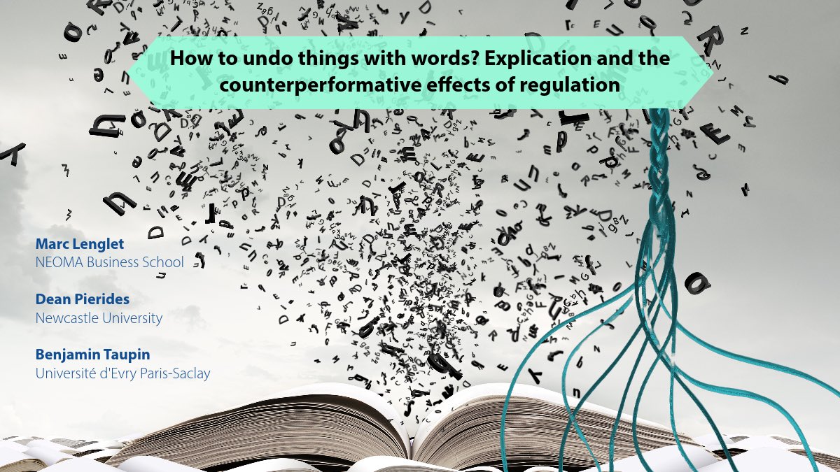 Dean Pierides (@deanp) on Twitter photo Ever wondered how a policy, legal text, or economic program ends up creating an organisational reality altogether different from the one it depicts? <a href="/MarcLenglet/">Marc LENGLET</a> <a href="/BTaupin/">Benjamin Taupin</a> and I argue in this @orgjournal article that it is through its “explication” - thread
doi.org/10.1177/135050… Ever wondered how a policy, legal text, or economic program ends up creating an organisational reality altogether different from the one it depicts? <a href="/MarcLenglet/">Marc LENGLET</a> <a href="/BTaupin/">Benjamin Taupin</a> and I argue in this @orgjournal article that it is through its “explication” - thread
doi.org/10.1177/135050…