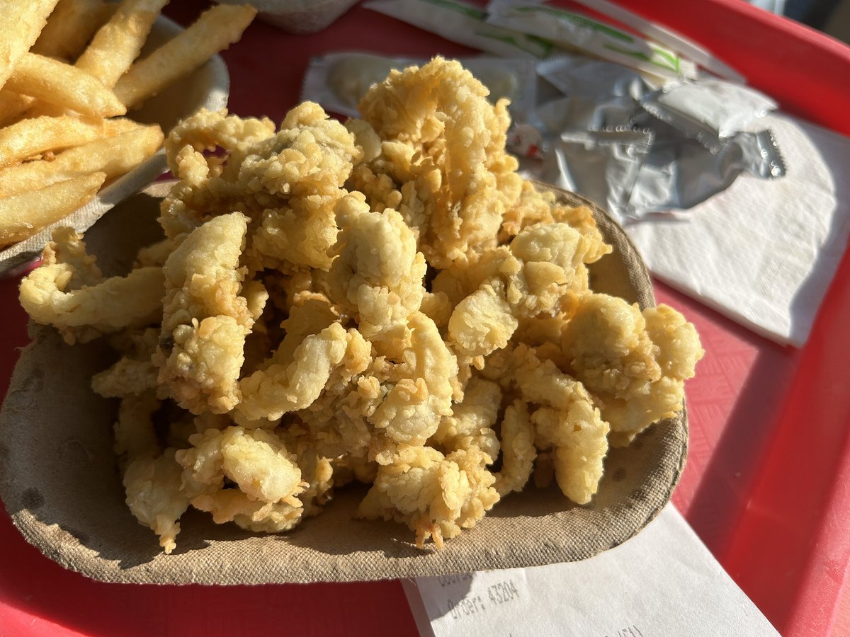 Aboiteau1's tweet photo. We are open for the season! 
Come visit us for some yummy seafood! 
#friedclams #seafood #lobster #caesars https://t.co/IsPbjR9xeG