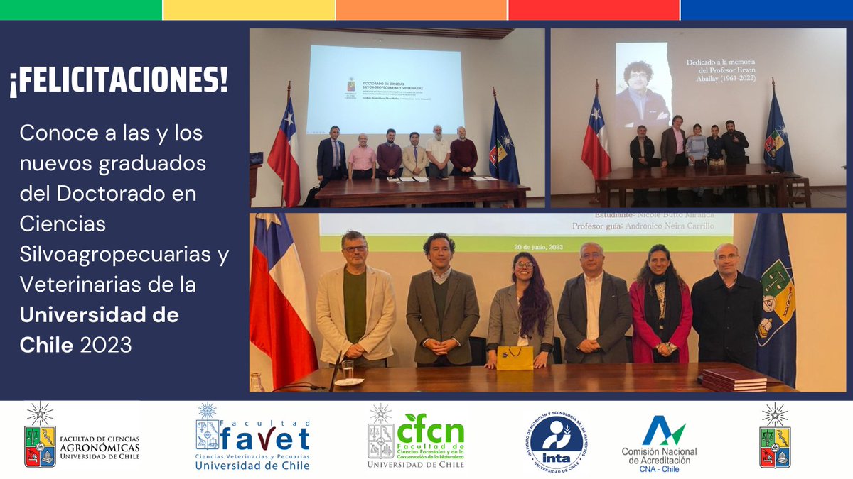 Como DCSAV nos enorgullecemos de los cinco nuevos doctores y doctoras que han egresado de nuestro programa este primer semestre del 2023. 🥳📷 uchile.cl/u206697