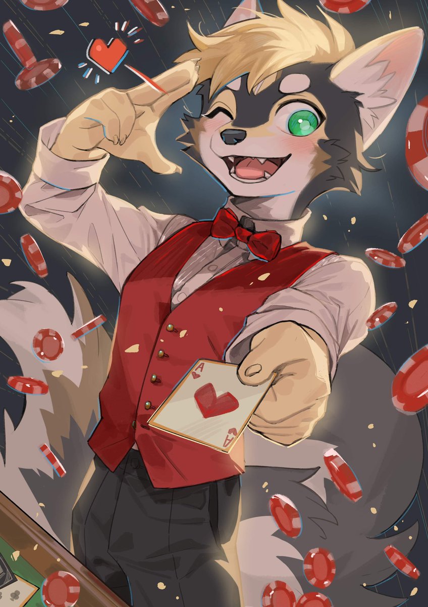 Matches_uwu's tweet photo. Here's your card sir!

Commisson by @KuN_blackcat https://t.co/6RqqkYp881