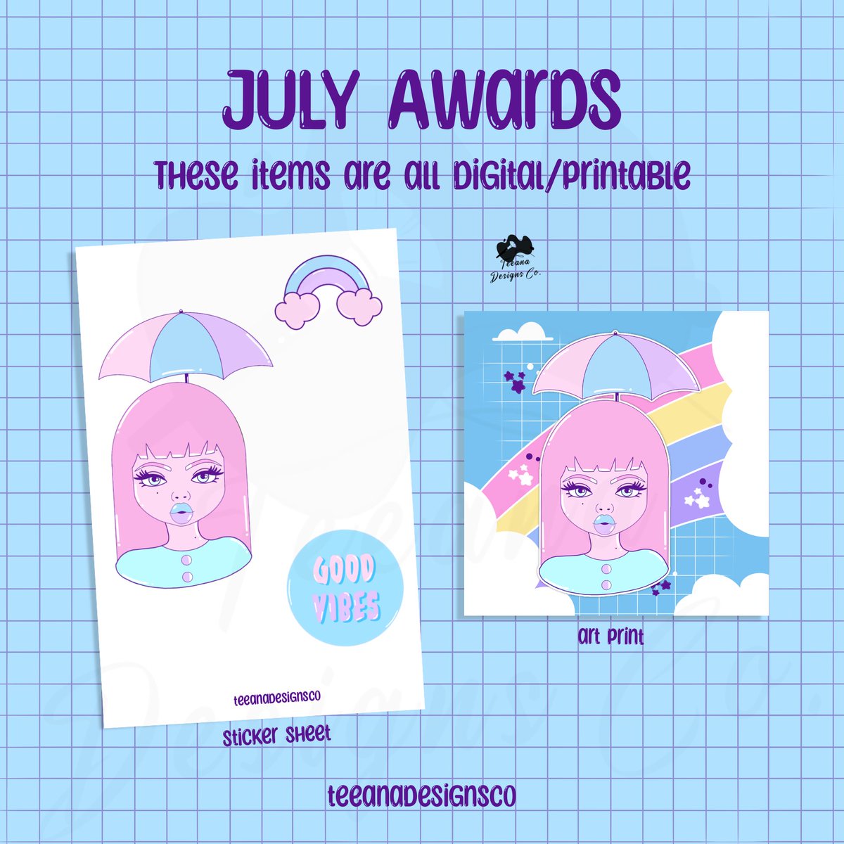 :) july membership theme! :)
           "pastel"

— sign up from the 1st to 31st of july to the fairy babes tier via my kofi account to get the june awards

✿ art print
☻ sticker sheet

♡ kofi membership: ko-fi.com/teeanadesignsc…
