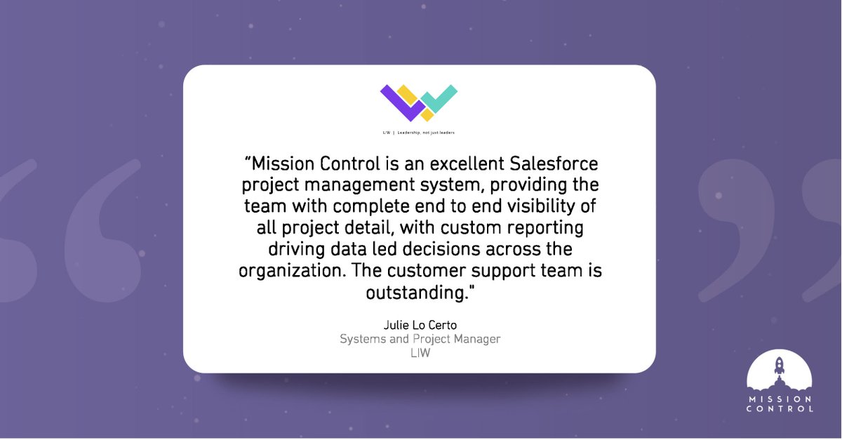 Julie Lo Certo from LIW, shares her Mission Control CX. To see more of her thoughts you can head to aprika.com/testimonials/ or to arrange a free trial of Mission Control head to our Salesforce AppExchange page sforce.co/31IopRe
#projectmanagement #Salesforce