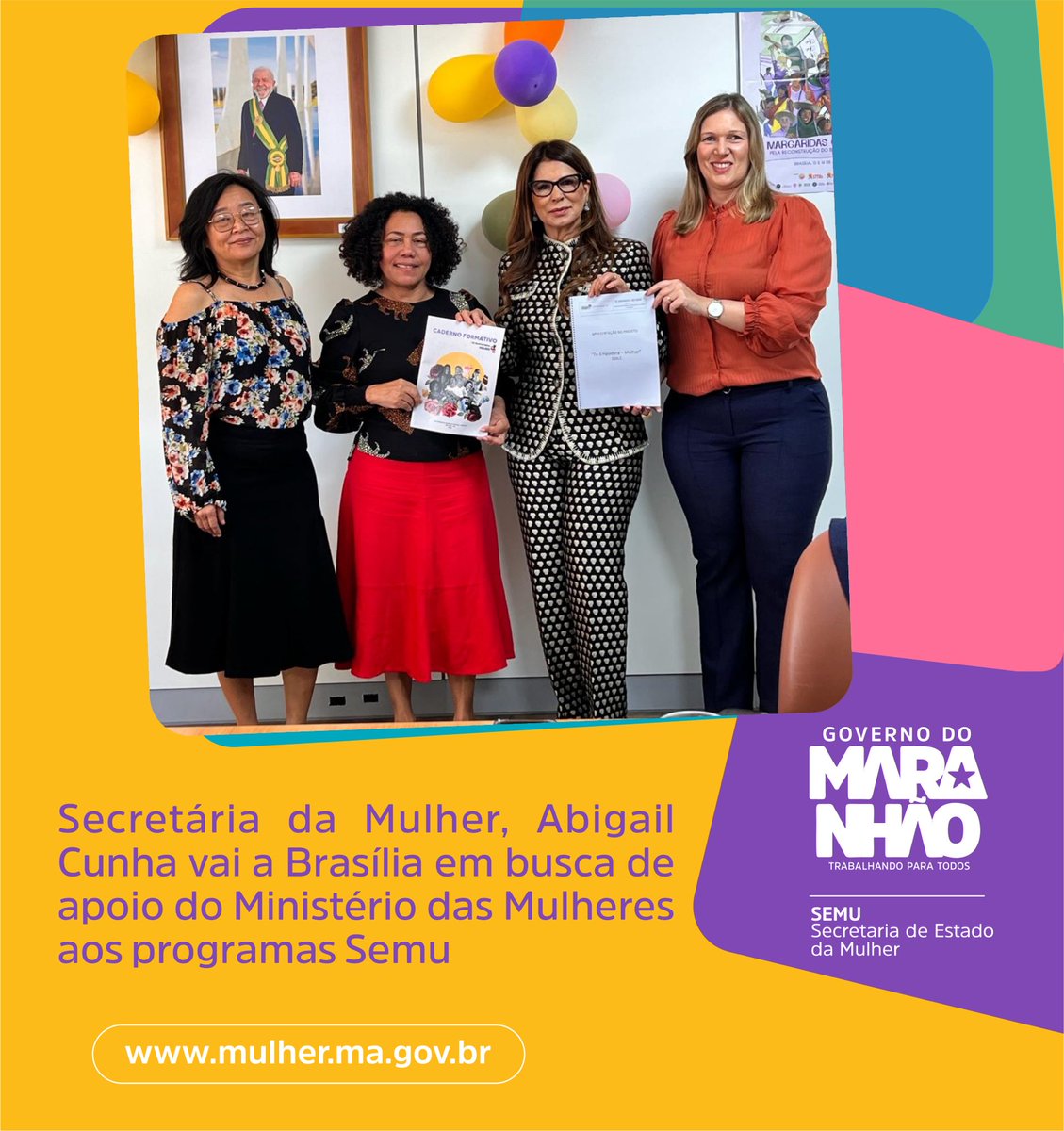 Se liga, mulherada empoderada! 

Nesta segunda-feira (03), a convite da ministra @cidagmulher, a secretária <a href="/abigailcunha/">Abigail</a>, esteve no Ministério das Mulheres, apresentando com muito orgulho o Projeto Te Empodera Mulher (ciclo 2) e Mulheres Guardiãs!