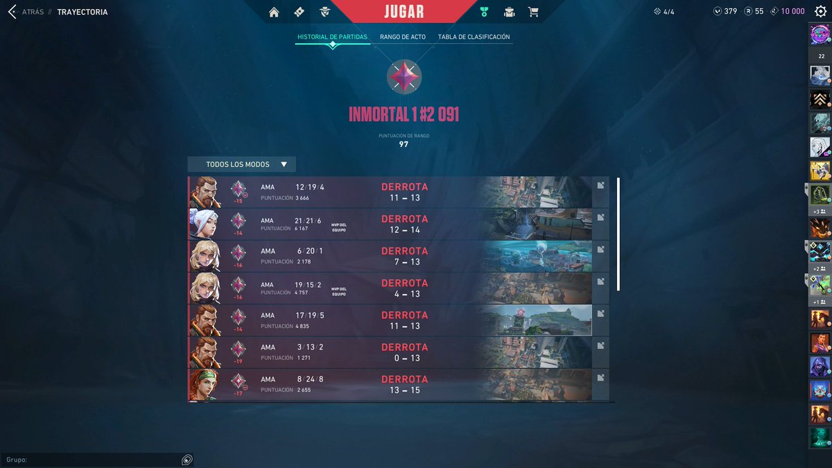 Era todo demasiado bonito, aquí esta la cruda realidad, esta mañana llegando a inmortal 3 y por la tarde perder 9 partidas seguidas.
Realmente no entiendo este juego, te da la sensación que juegas bien un día y la mañana siguiente no sabes jugar.

Resumen de todo esto: Anlaki