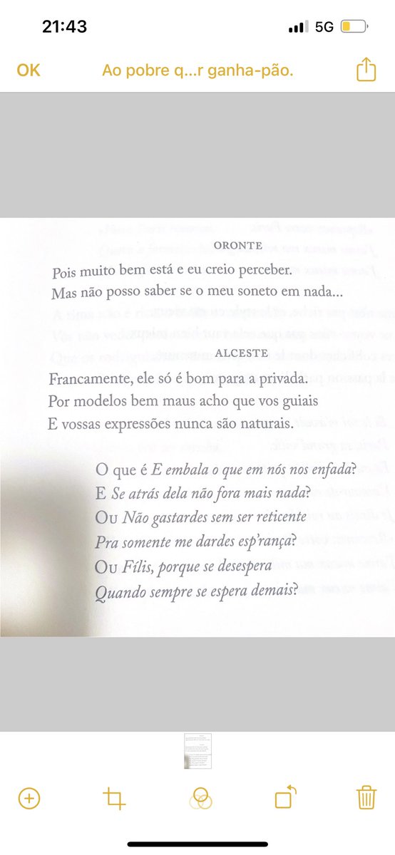 Alceste e sua sinceridade #moliere O misantropo