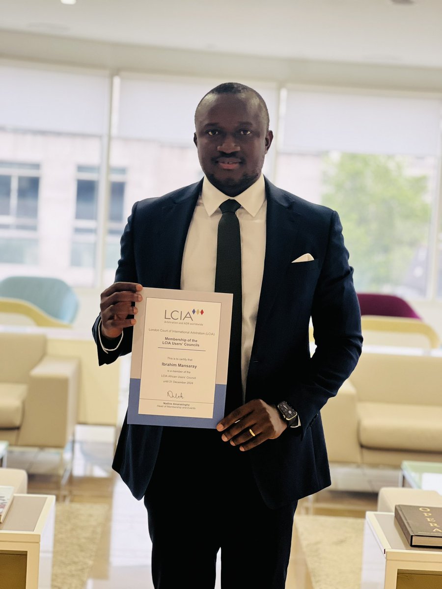 Mo_Salone's tweet photo. Just completed the Africa Arbitration Academy 3-week training in London. I earned another Diploma in Int. Comm. Arb., got enrolled as a Member of LCIA Users’ Councils, and emerged as of one (the two) AAA Prize winners. Happy to share this news again 😎 https://t.co/P2aHDj1TwL