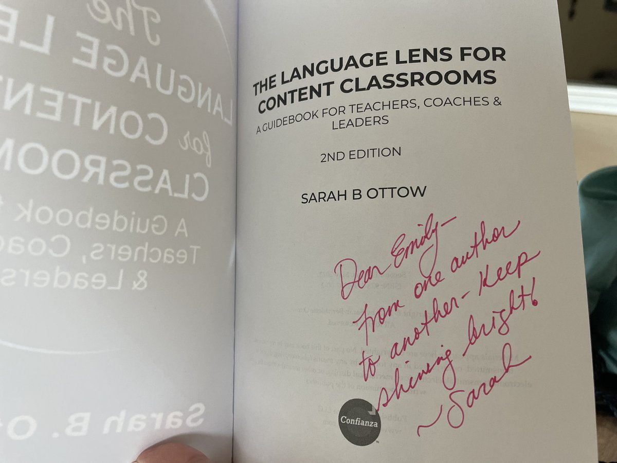 Oh. My. Goodness!!

The #LanguageLens 2nd edition is out & I just got my own & personalized copy 🤩🔥🙏🏽

Congratulations, @SarahOttow 🎊
I cannot wait to see the awesome additions to The Language Lens for Content Classroom!

I have always admired your work, friend! @ELL_confianza