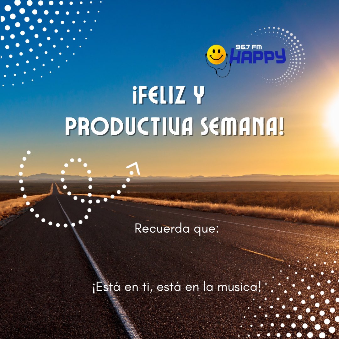 HappyRadio96_7's tweet photo. Activa tus días con la mejor programación✨ 96.7 FM
https://t.co/1cNOfiu2sv
¡Está en ti, está en la música! https://t.co/eT2TnG4sBv