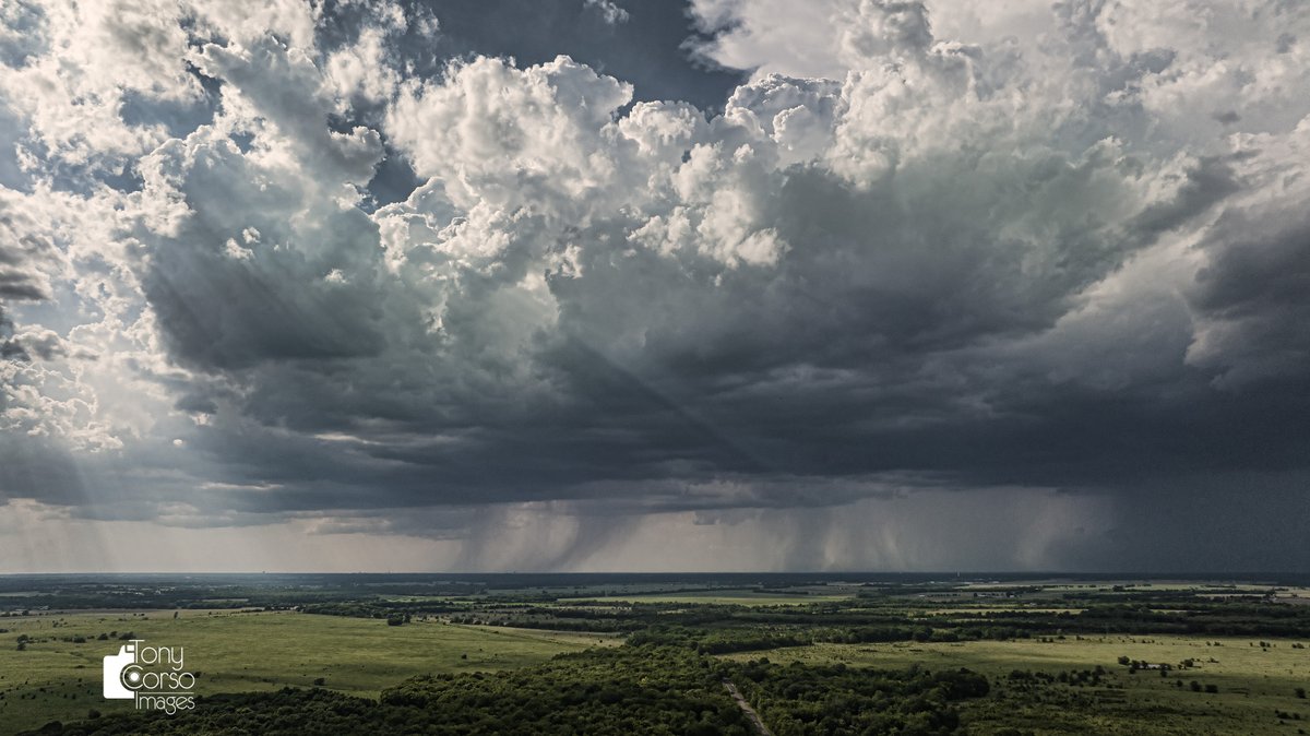 TonyCorsoImages's tweet photo. Afternoon showers move across northern Lamar County bringing a wet cool down to isolated areas. @TxStormChasers  @wfaaweather https://t.co/mM0lKqiFeb