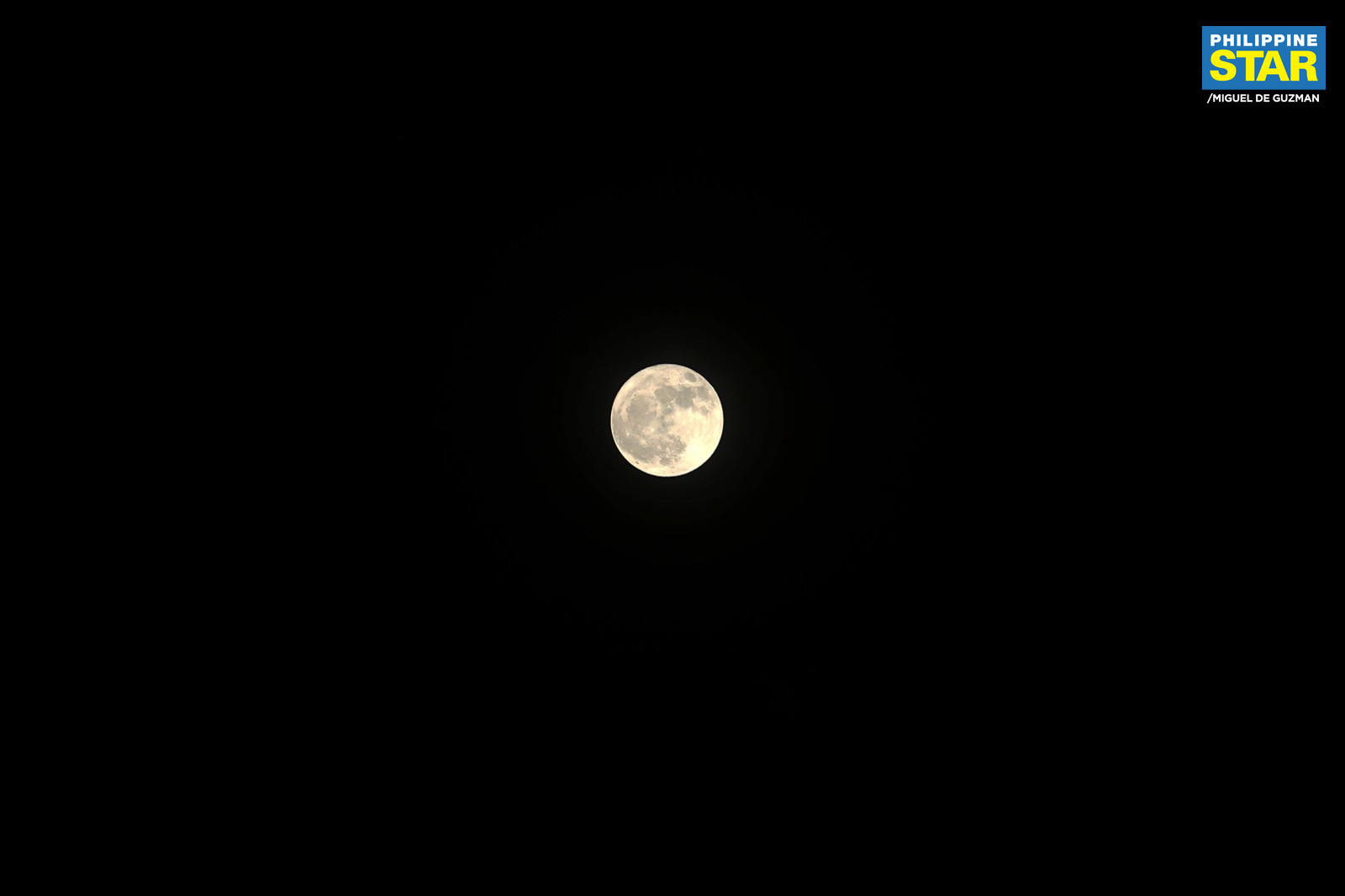 The Philippine Star on Twitter: "A bright full moon shines in the night ...