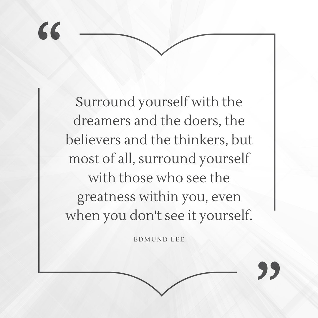 acecutah's tweet photo. Are you surrounding yourself with inspiring, supportive people? It could make all the difference! https://t.co/4rikKw3iq8