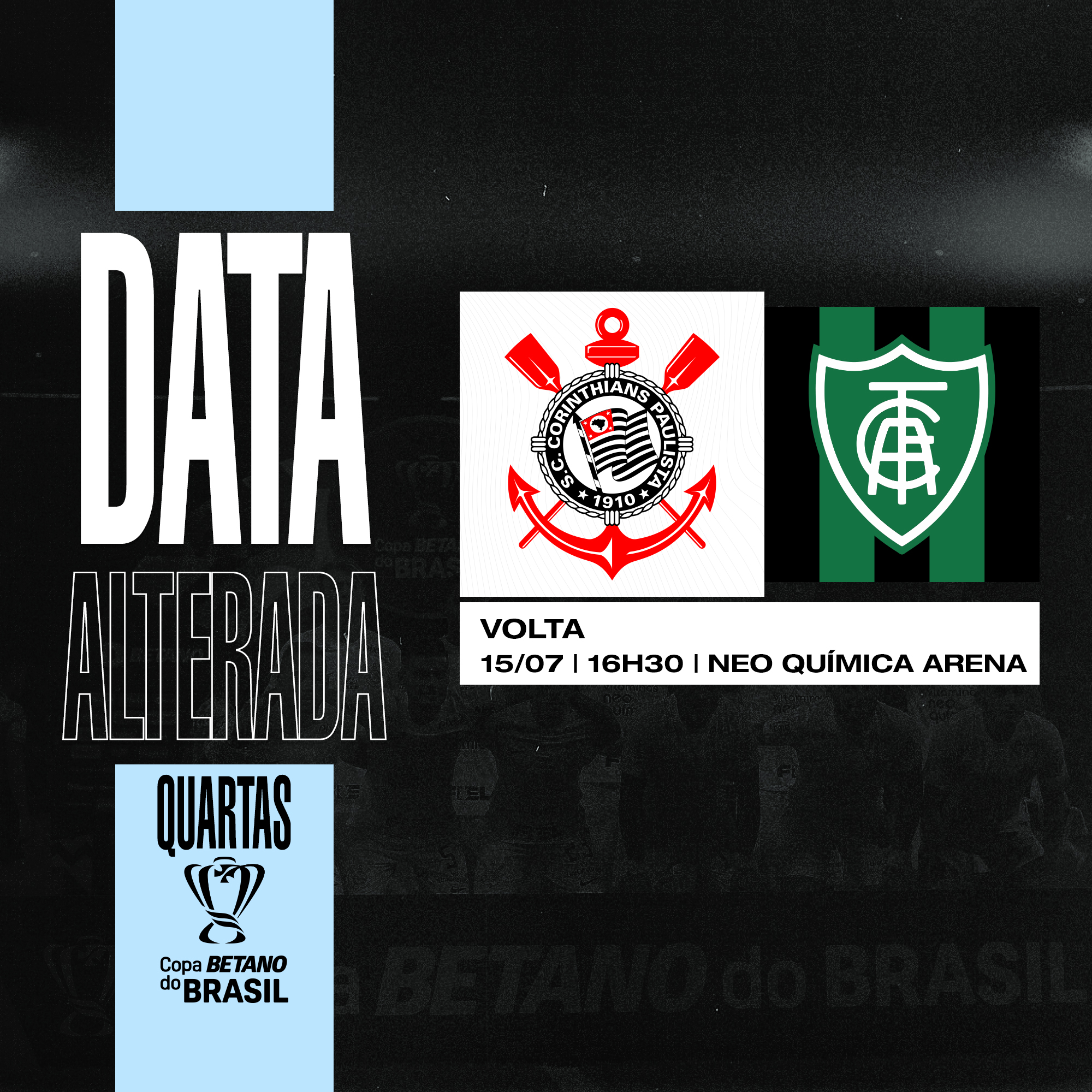 Corinthians tem três jogos com datas alteradas pela CBF no